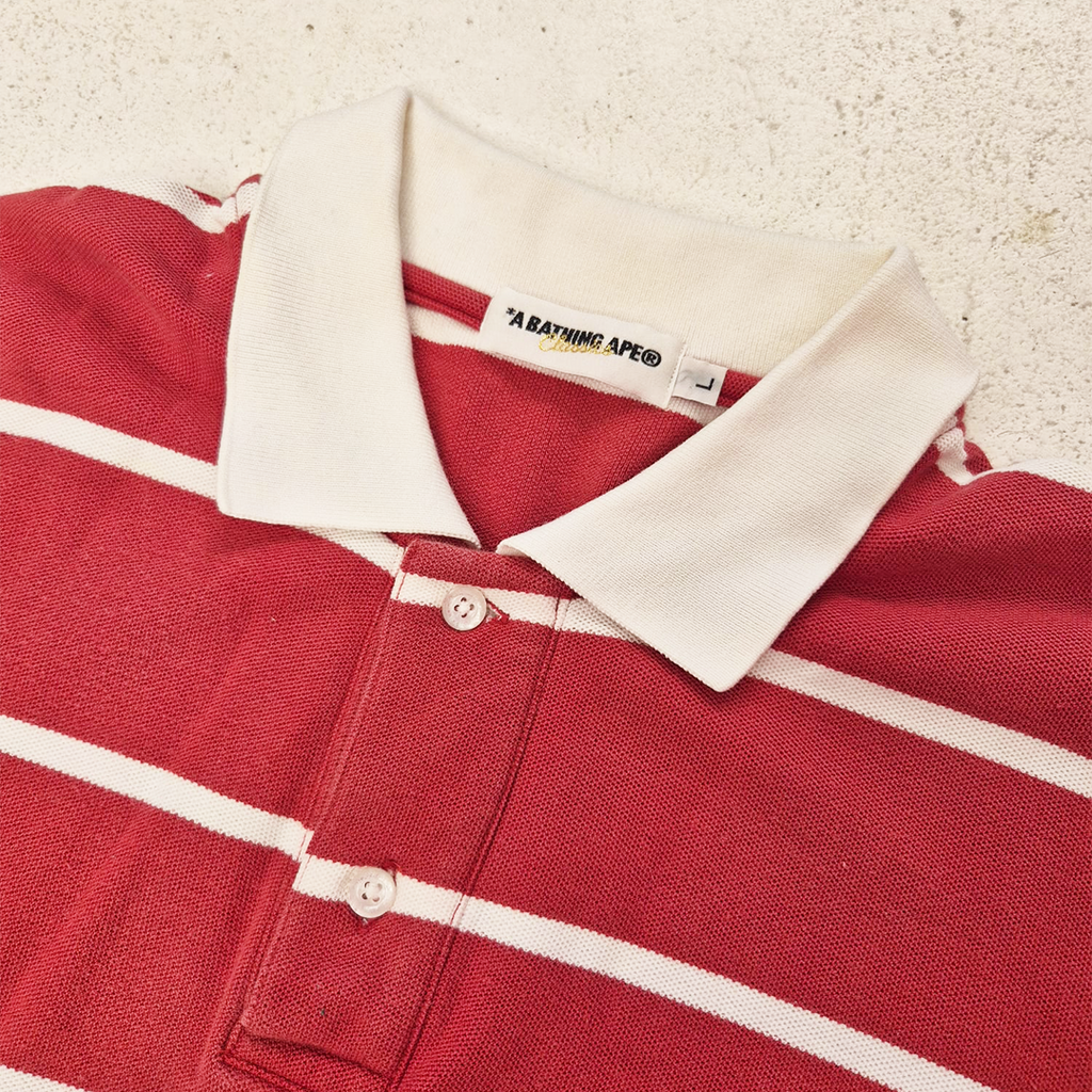 BAPE Multicolor Striped Polo (L)