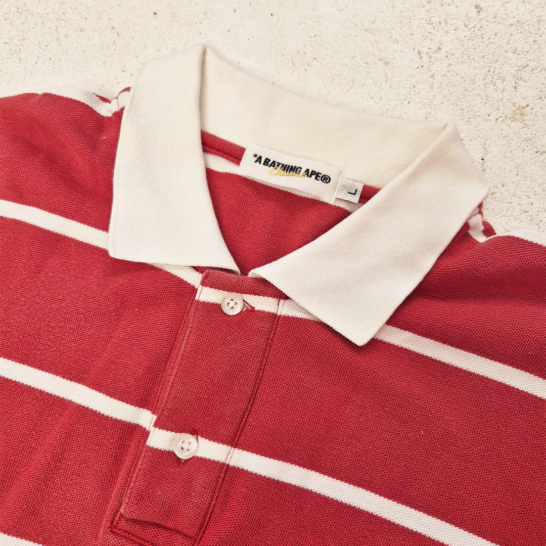 BAPE Multicolor Striped Polo (L)