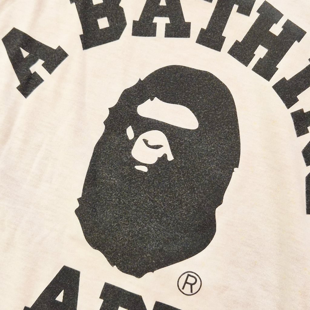 BAPE College Pirate White & Red Reversible Vintage Tee (L)