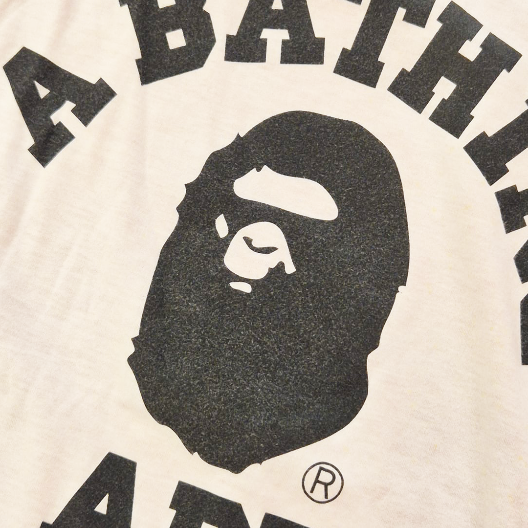 BAPE College Pirate White & Red Reversible Vintage Tee (L)