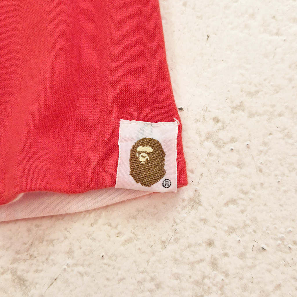 BAPE College Pirate White & Red Reversible Vintage Tee (L)