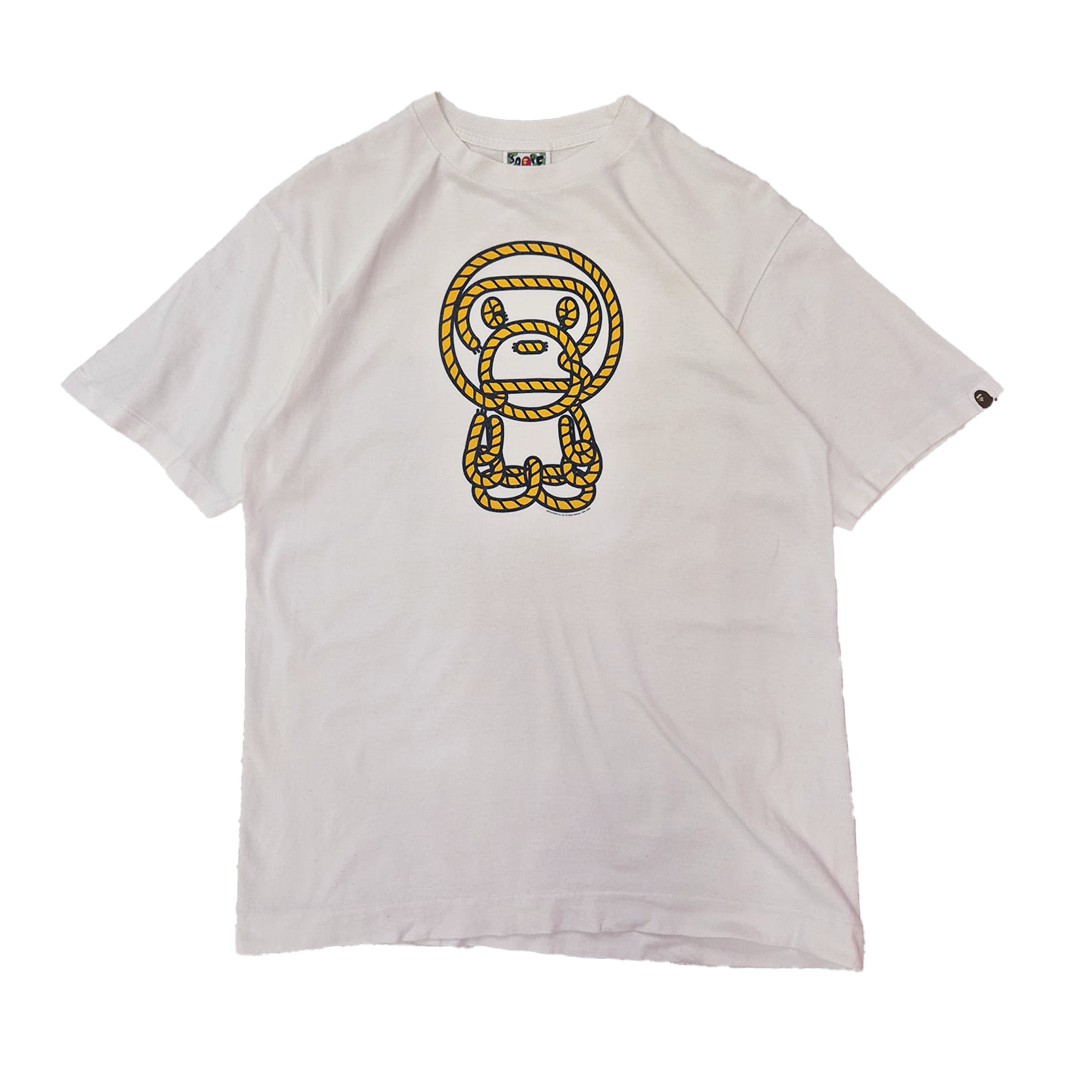 BAPE Baby Milo Rope White Tee (M)