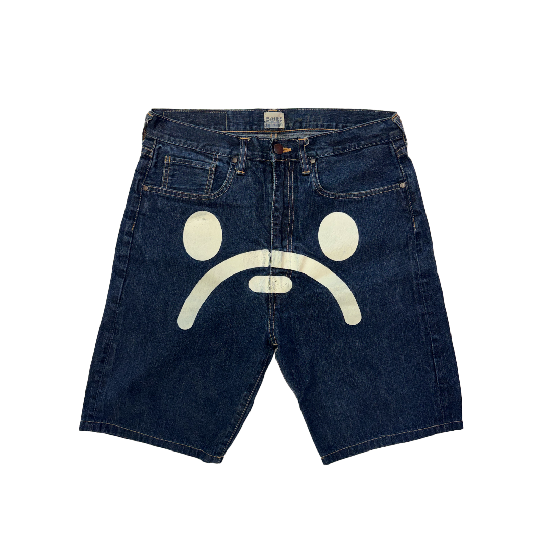 BAPE Sad Face Denim Short (M)