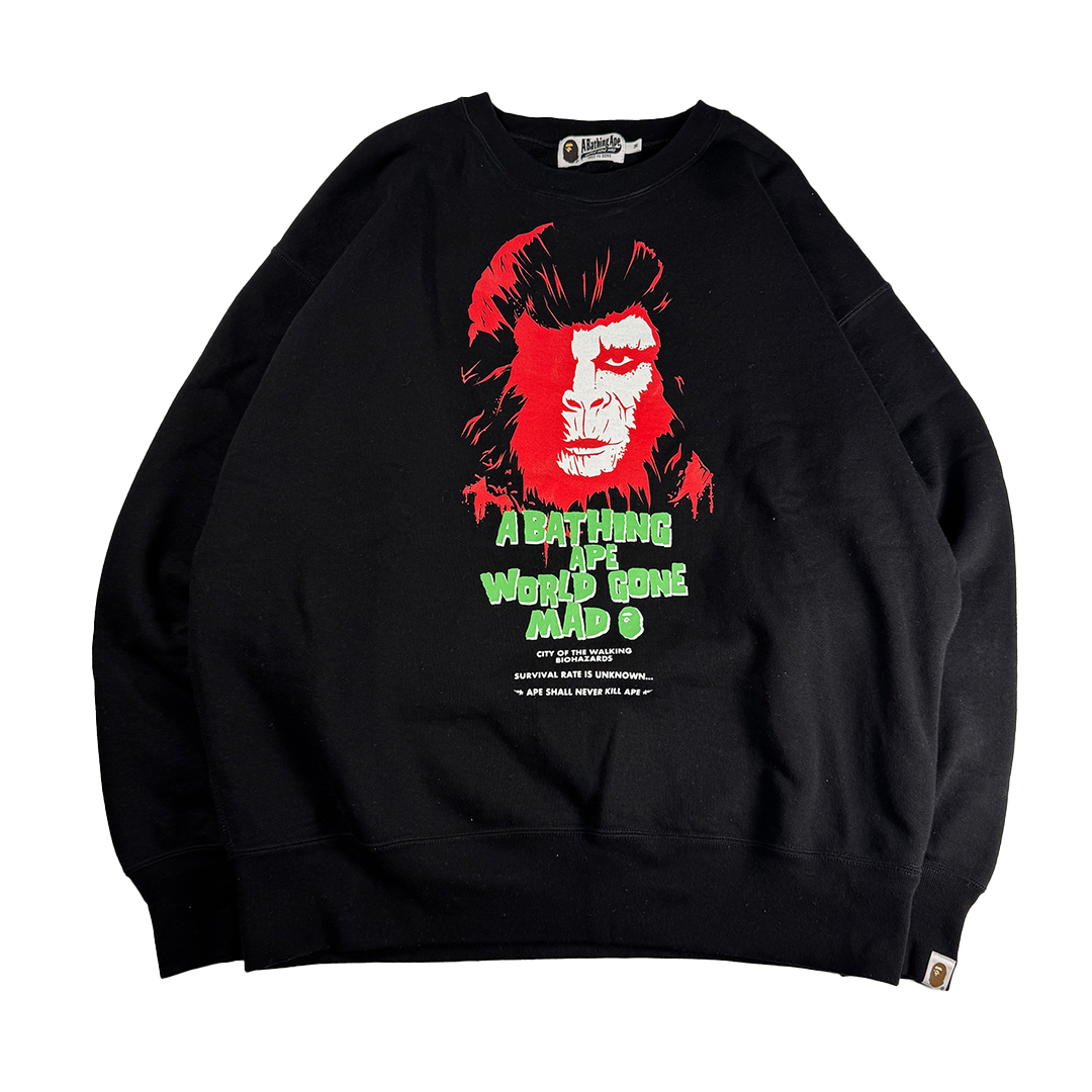 BAPE Horror Logo Black Sweater (M)