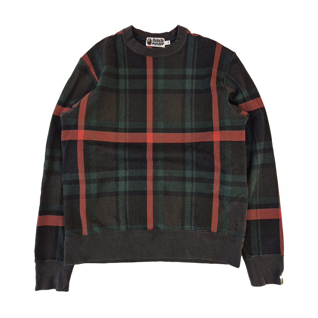 BAPE Check Tartan Sweater (M)