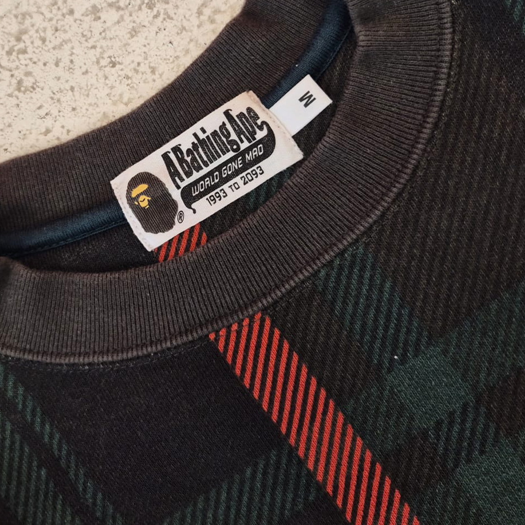 BAPE Check Tartan Sweater (M)