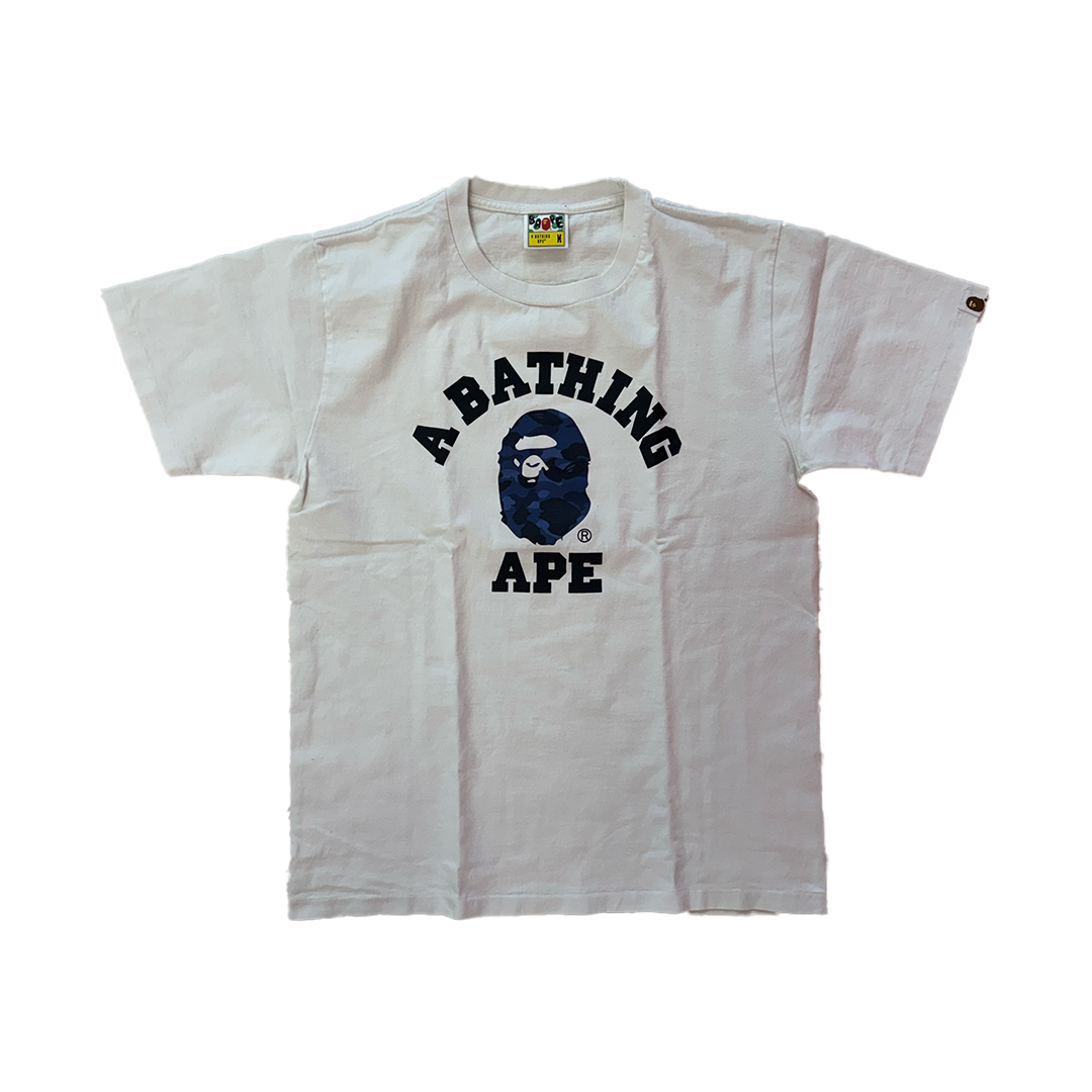 BAPE College Camo White Tee (M)
