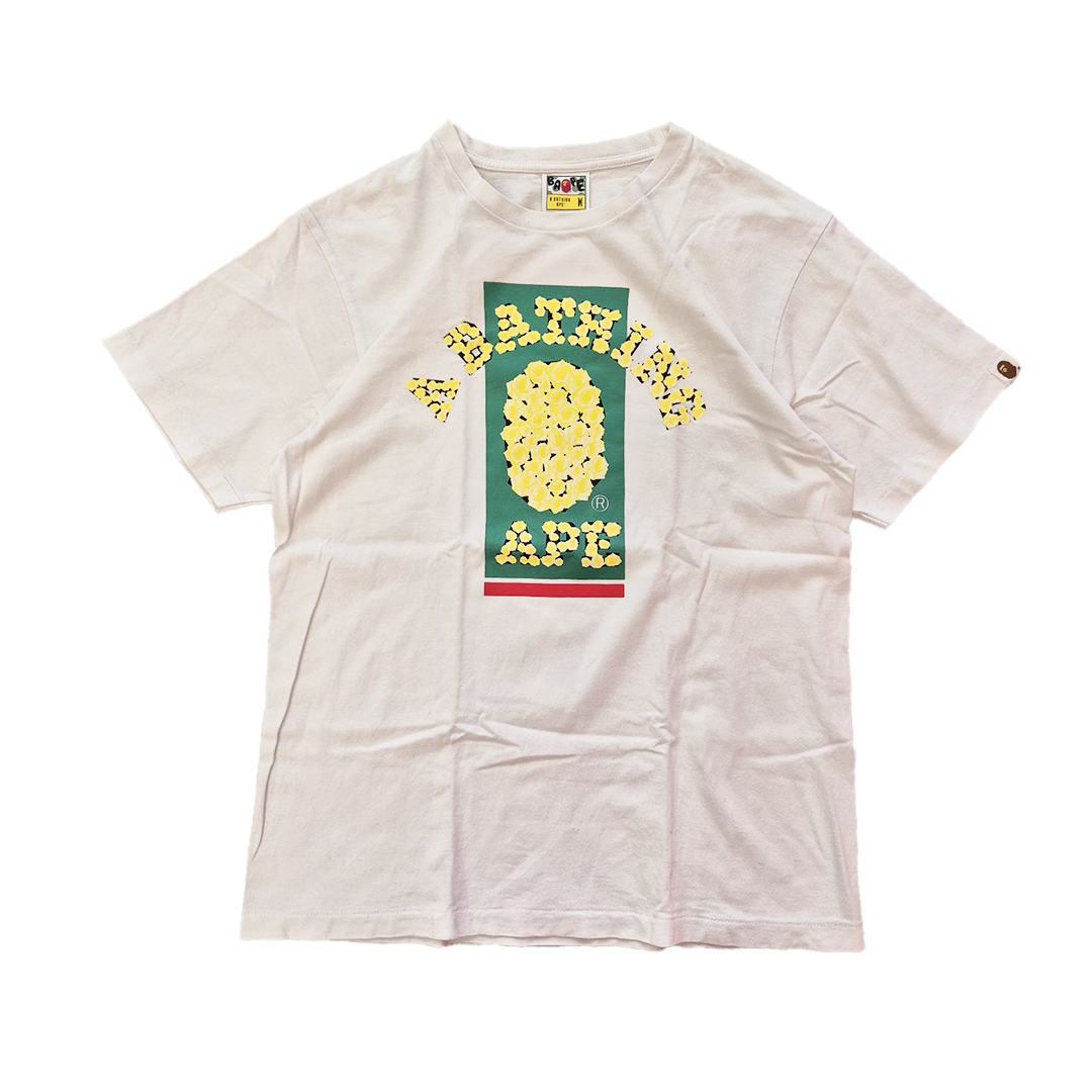 BAPE College Roses White Tee (M)