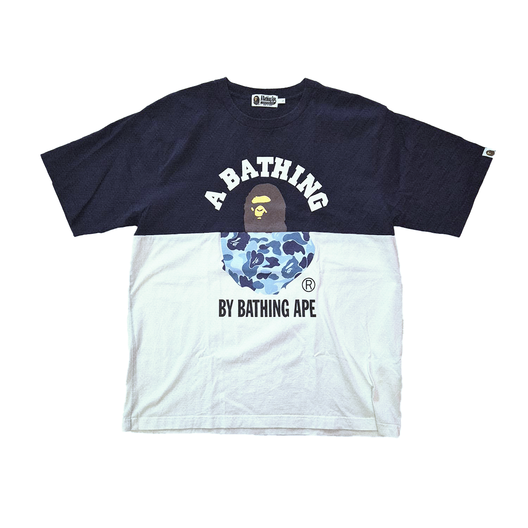 BAPE College & Big Head Relaxed Split Tee (L)