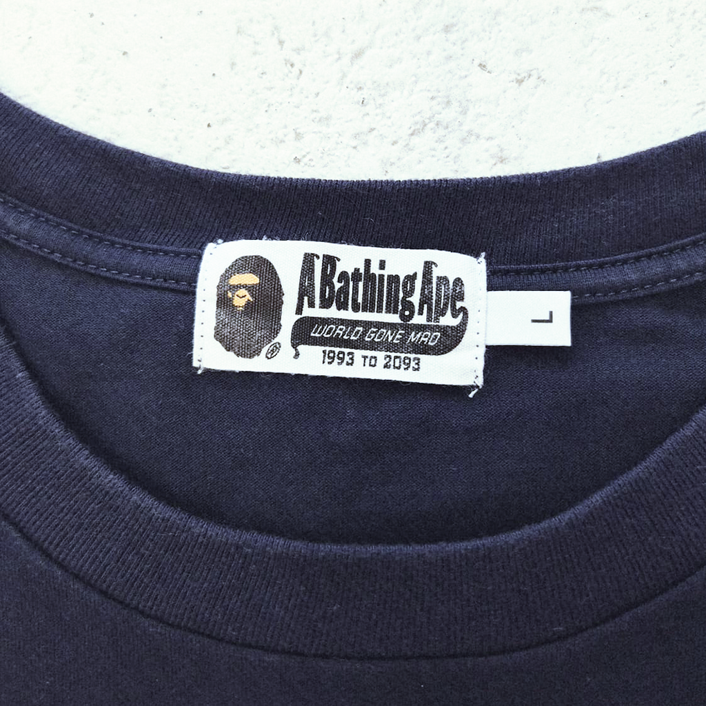 BAPE College & Big Head Relaxed Split Tee (L)