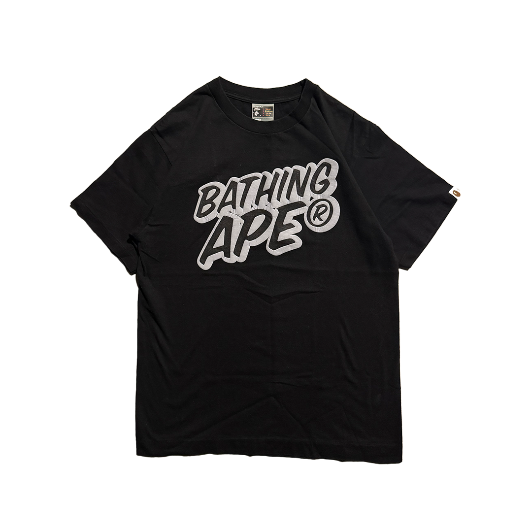 BAPE Bathing Ape Spellout Black Tee (M)