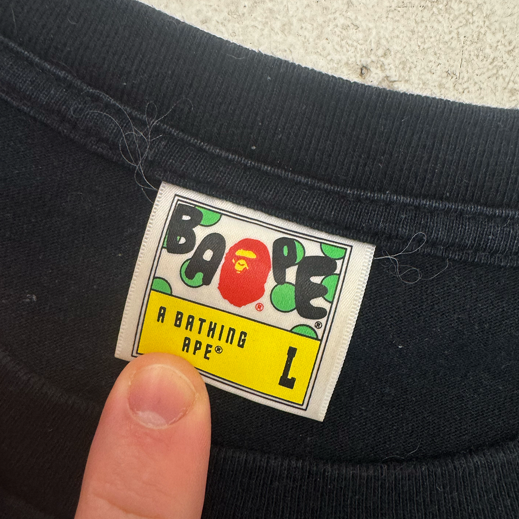 BAPE Camo College Black Tee (L)