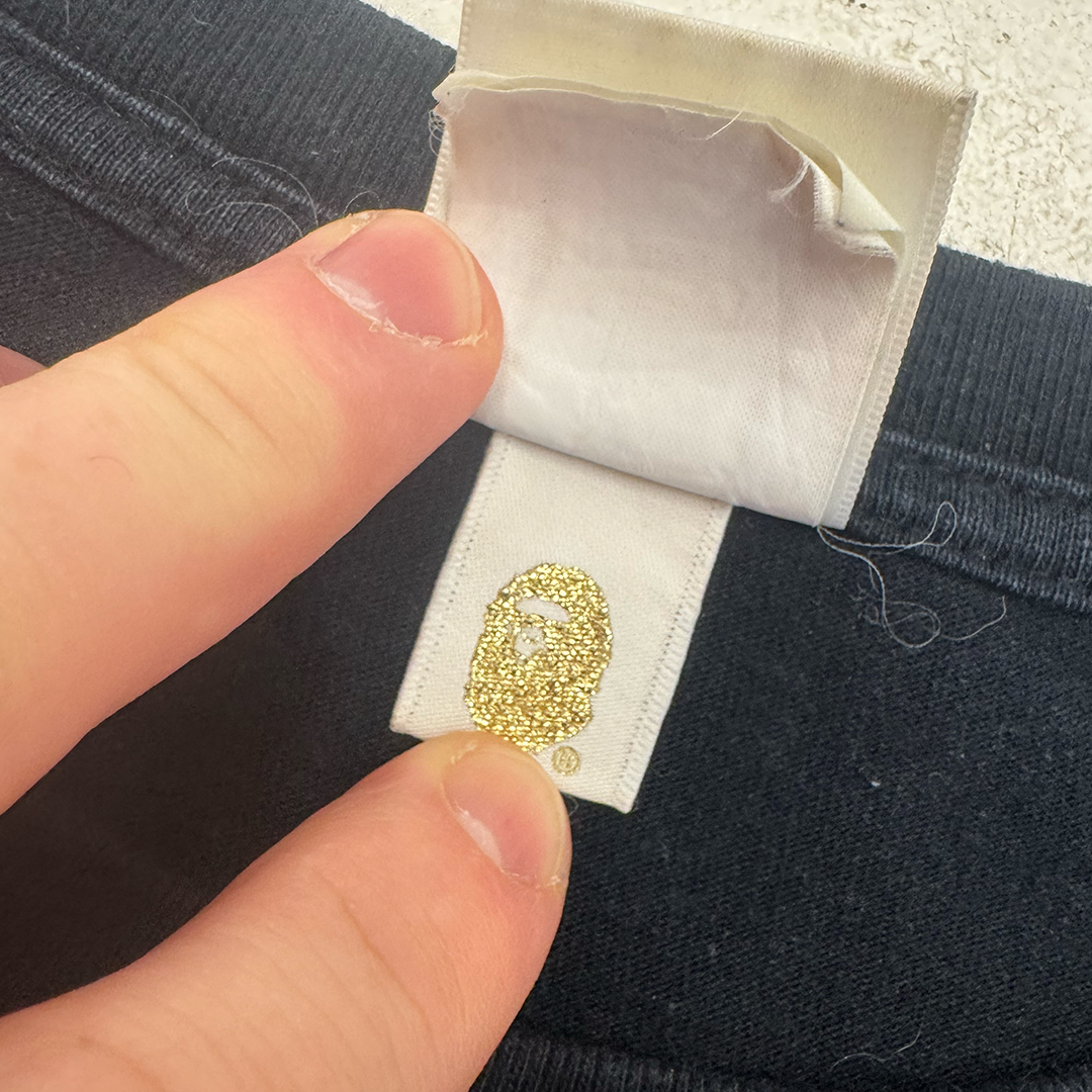 BAPE Camo College Black Tee (L)