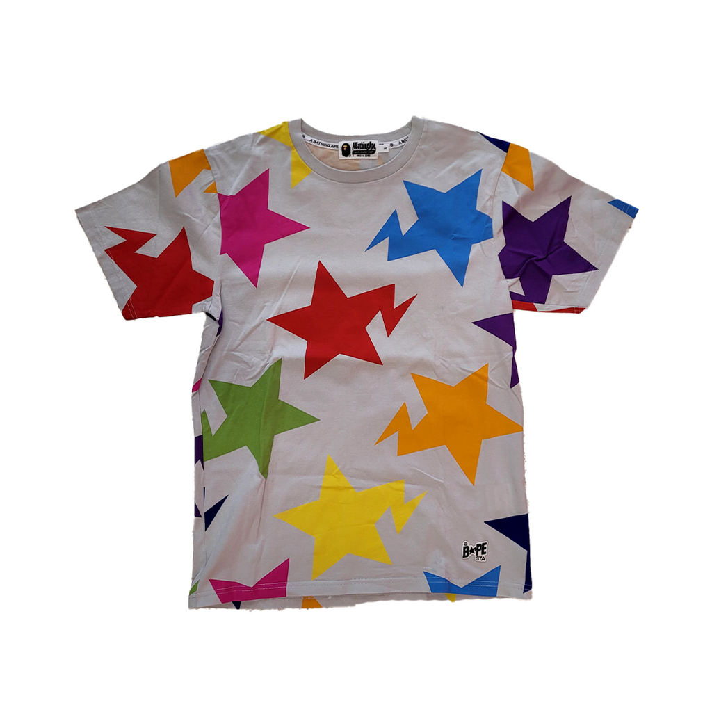 BAPE Bapesta Stars White Tee (S)