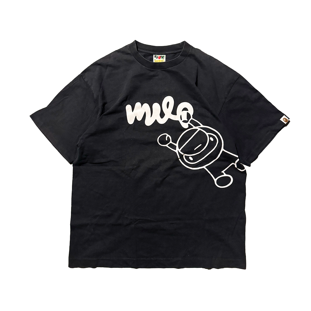 BAPE Baby Milo Handwriting Black Tee (XL)