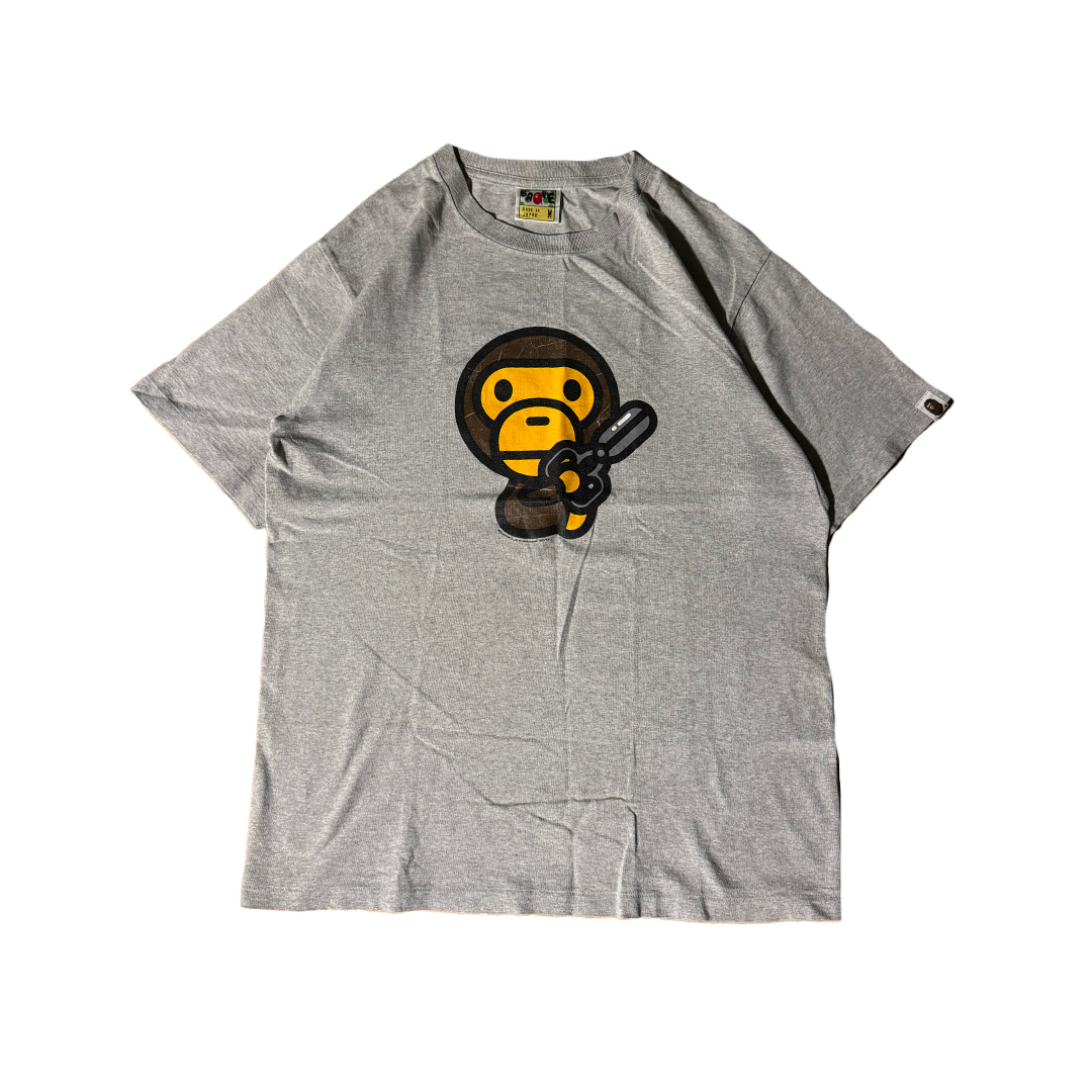 BAPE Baby Milo Cisor Grey Tee (M)