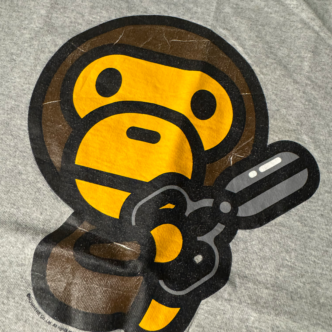 BAPE Baby Milo Cisor Grey Tee (M)
