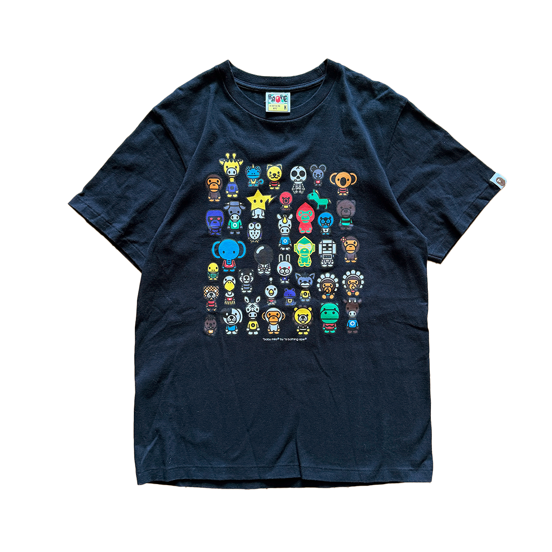 BAPE Baby Milo & Friends Black Tee (M)