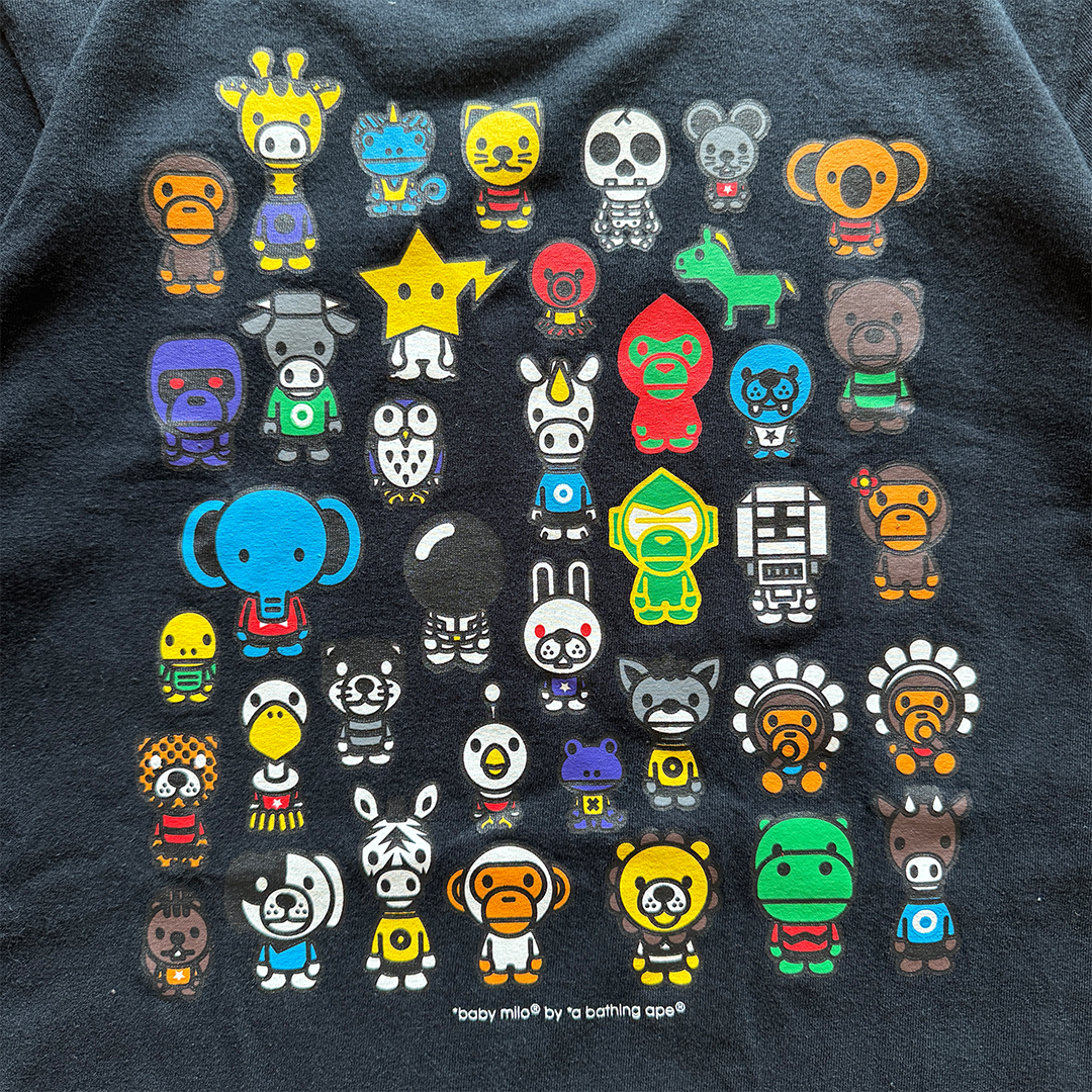 BAPE Baby Milo & Friends Black Tee (M)