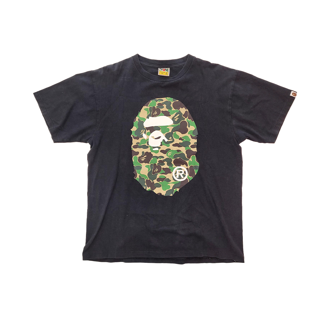 BAPE Big Head Camo Black Tee (XL)