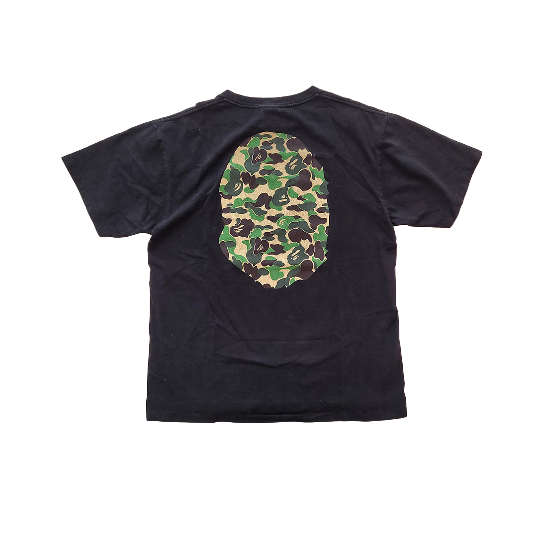 BAPE Big Head Camo Black Tee (XL)