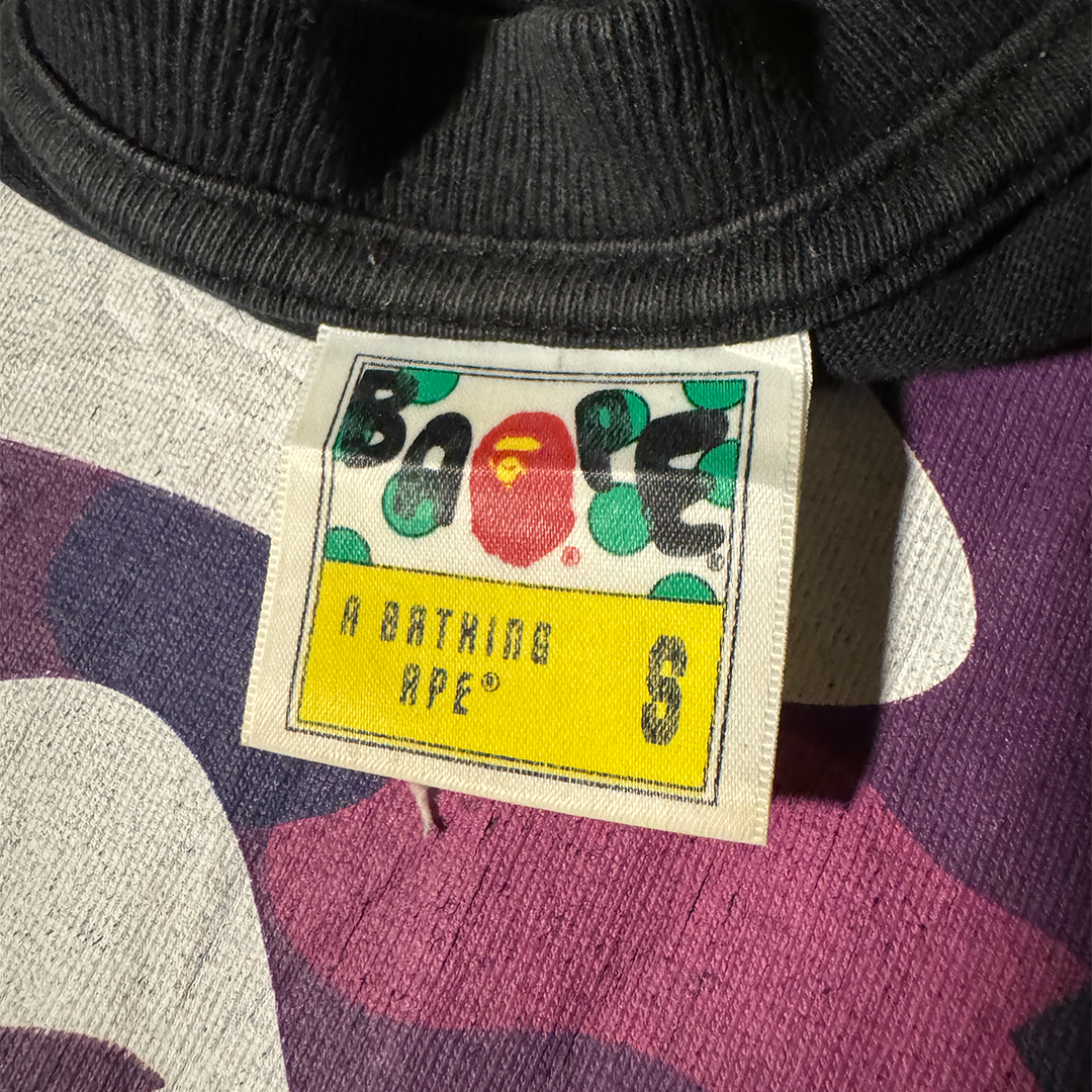 BAPE Camo Big Head Black Tee (S)