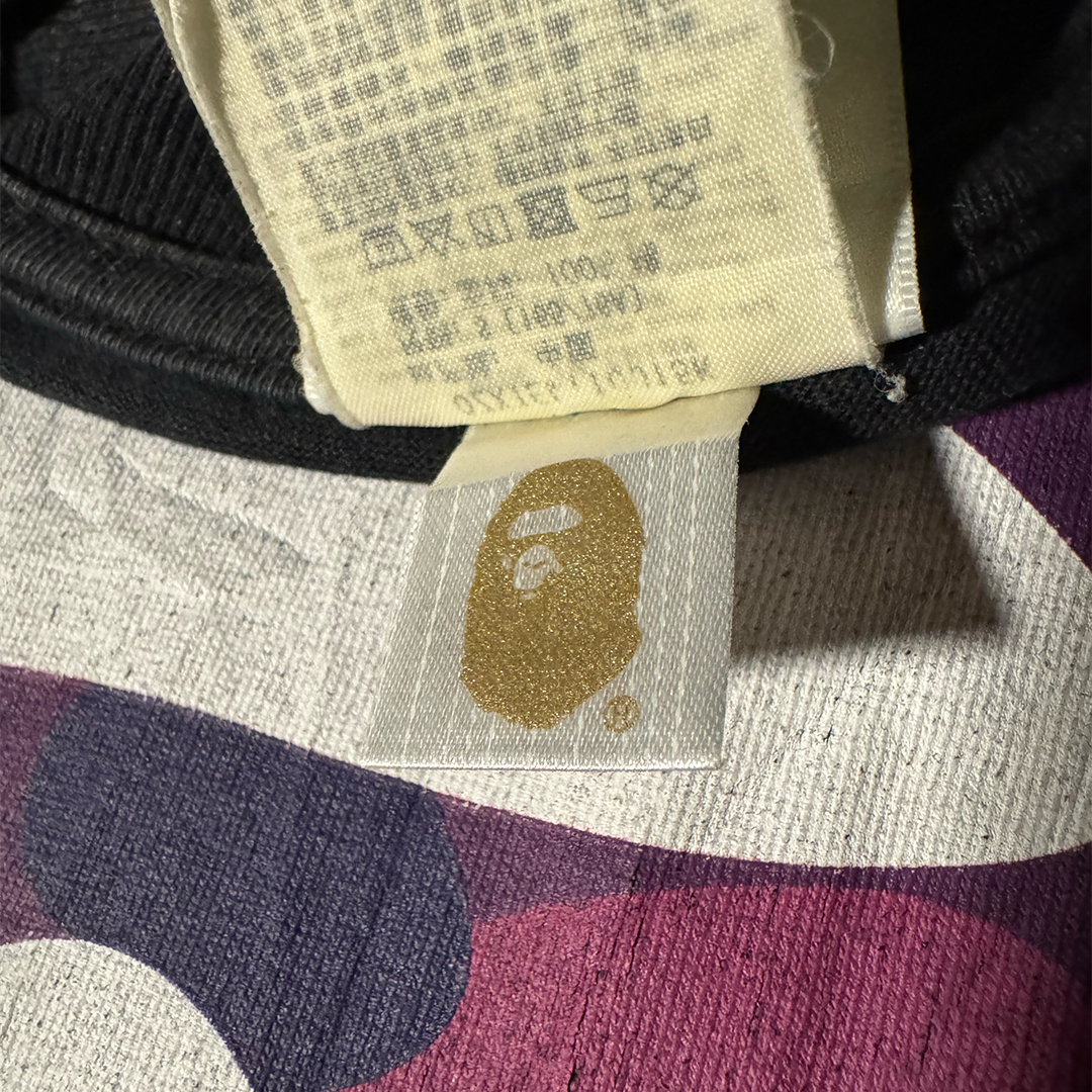 BAPE Camo Big Head Black Tee (S)