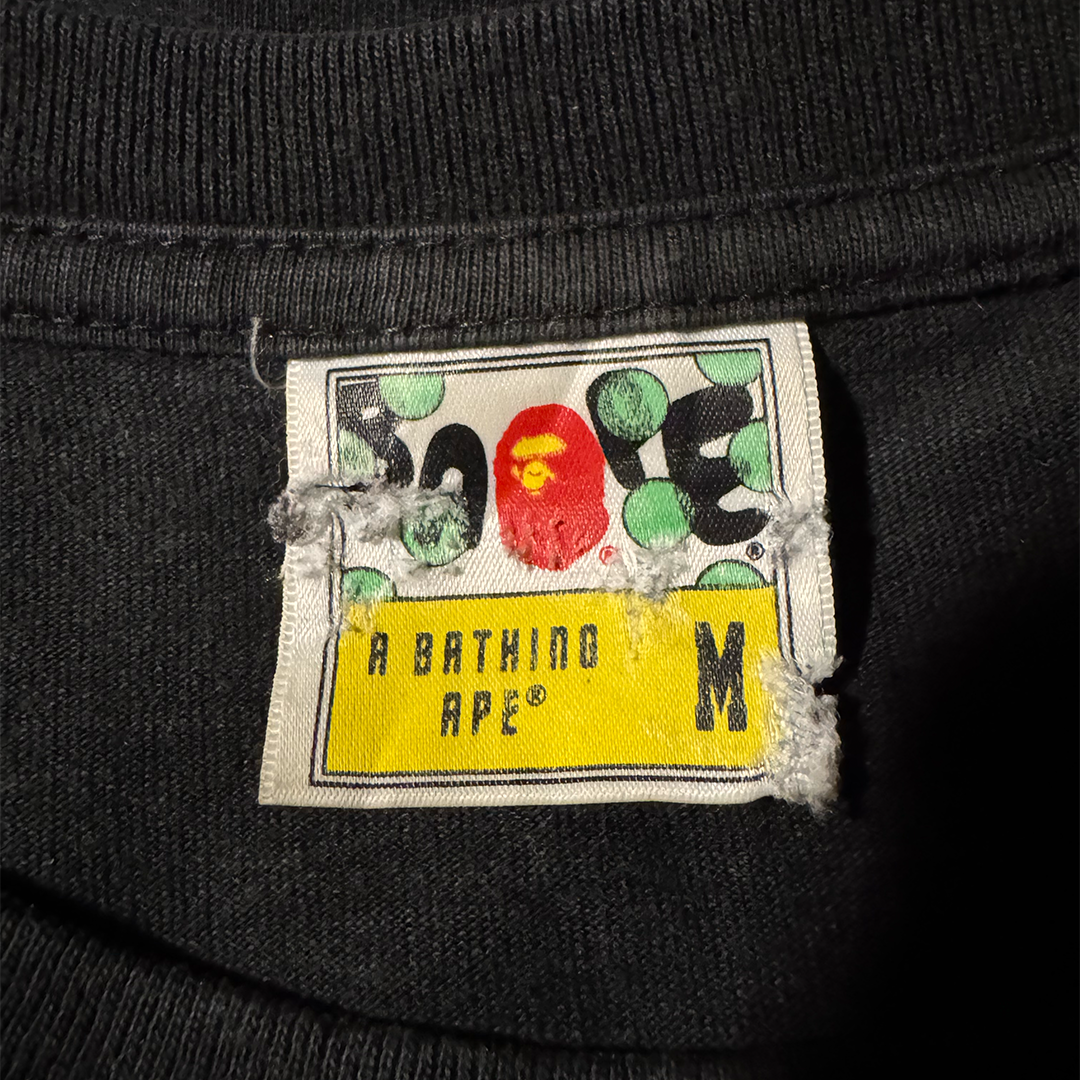 BAPE Camo Ape Face Black Tee (M)