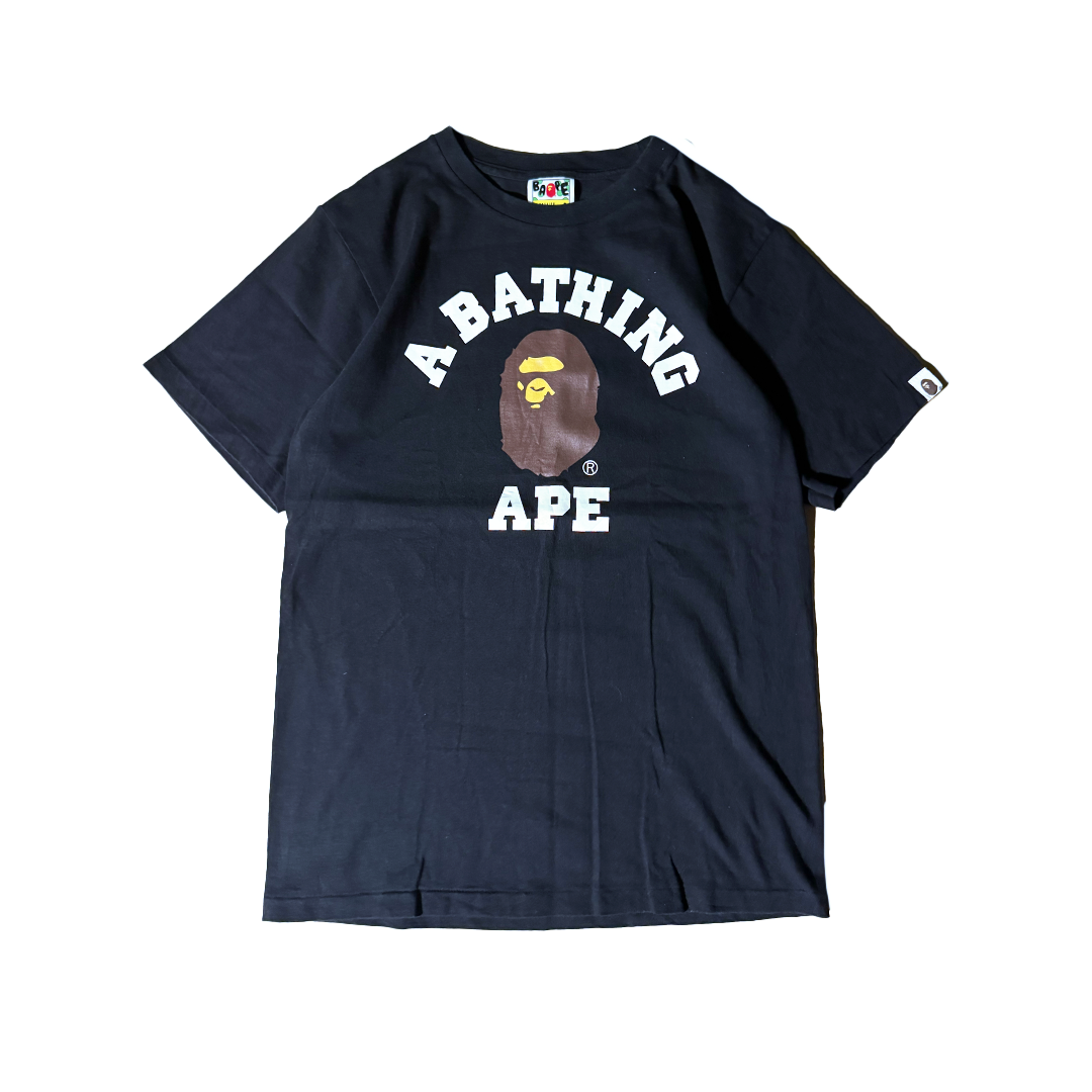 BAPE College Black Tee (S)
