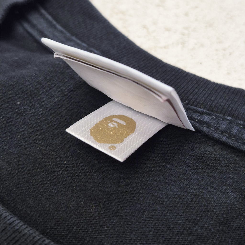 BAPE Yellow and Red College Black Tee (L)