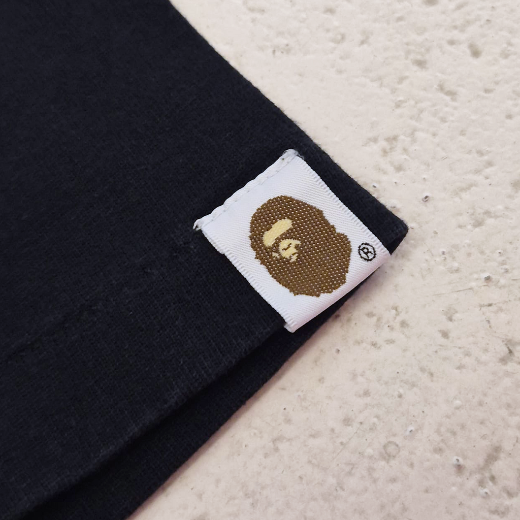 BAPE Yellow and Red College Black Tee (L)