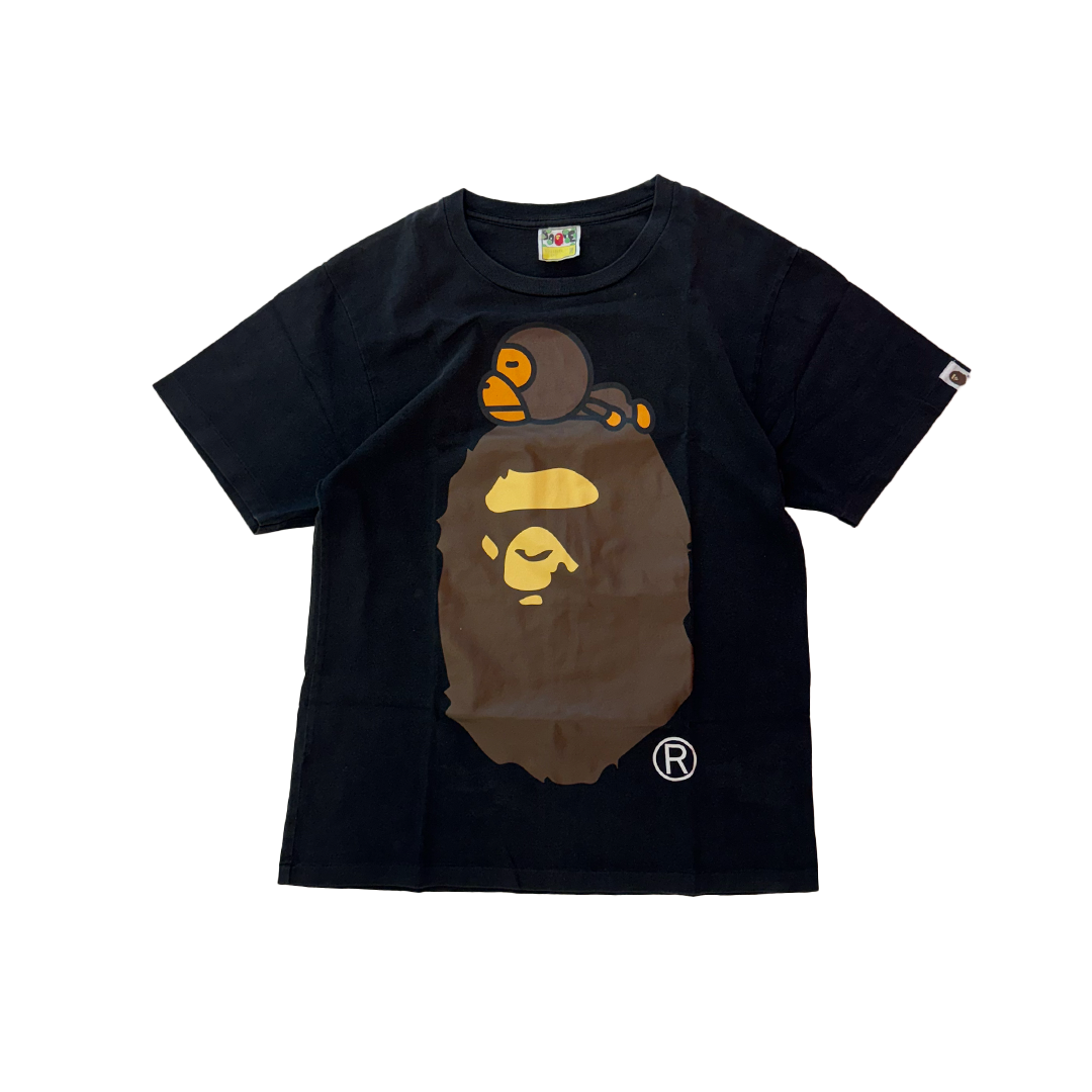 BAPE Baby Milo Big Head Black Tee (M)