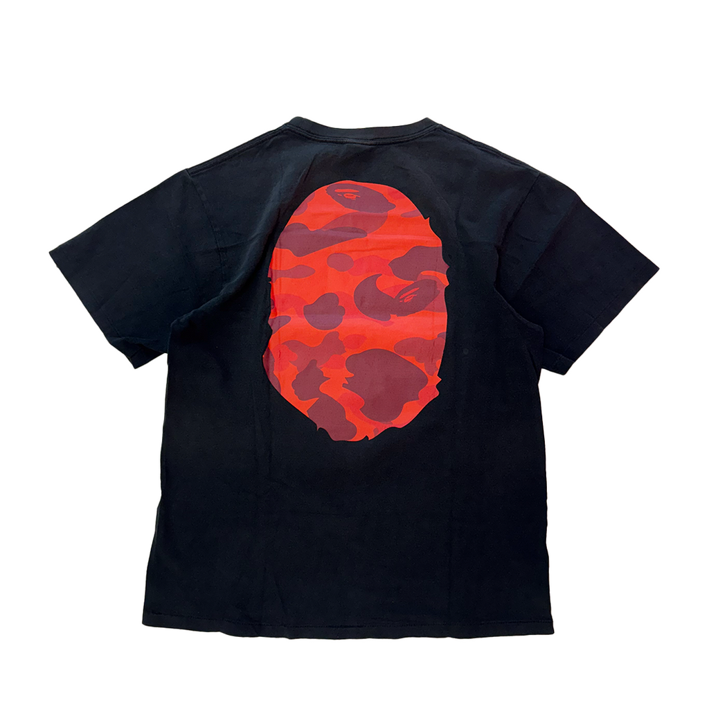 BAPE Big Head Red Camo Black Tee (L)