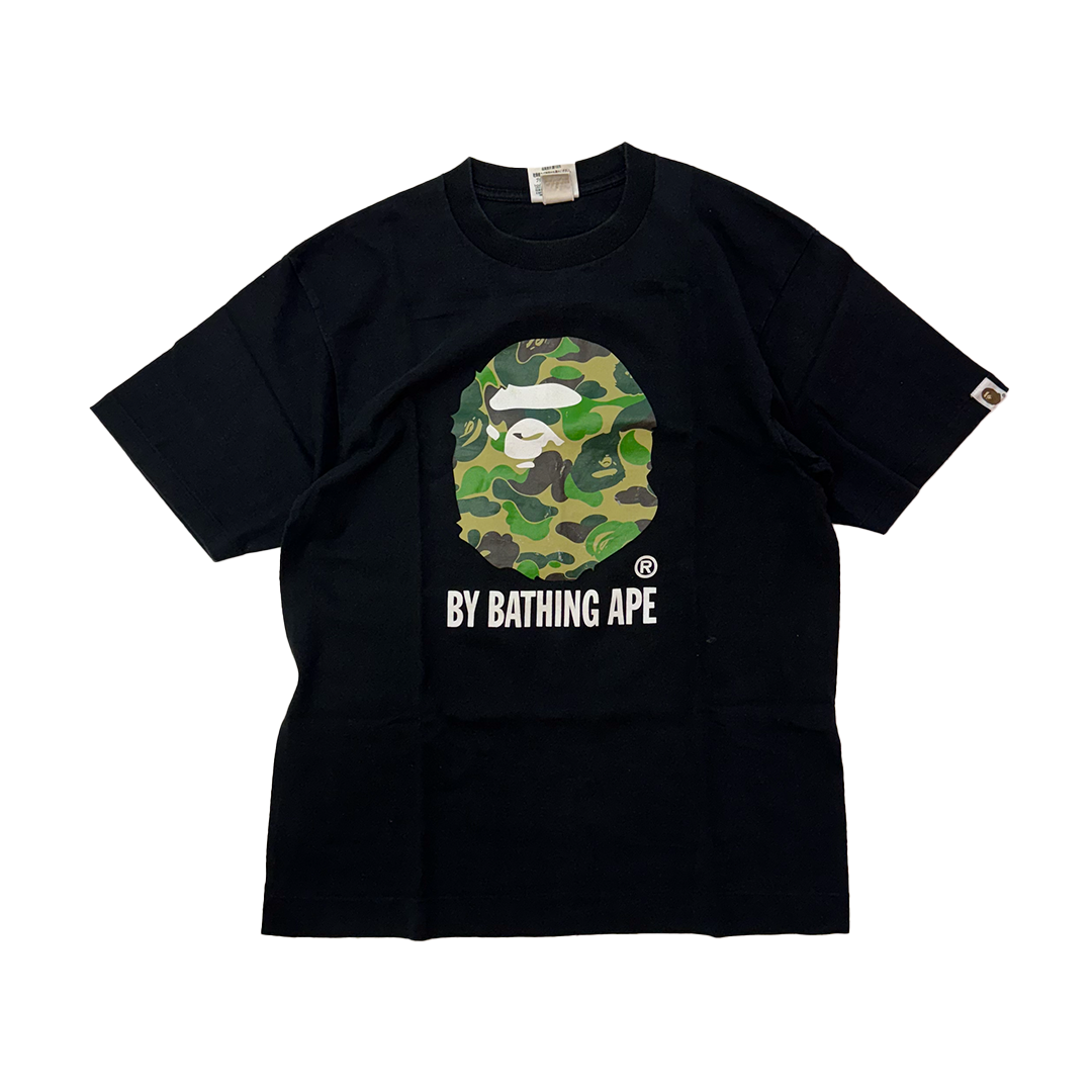 BAPE Big Head Green Camo Black Tee (M)