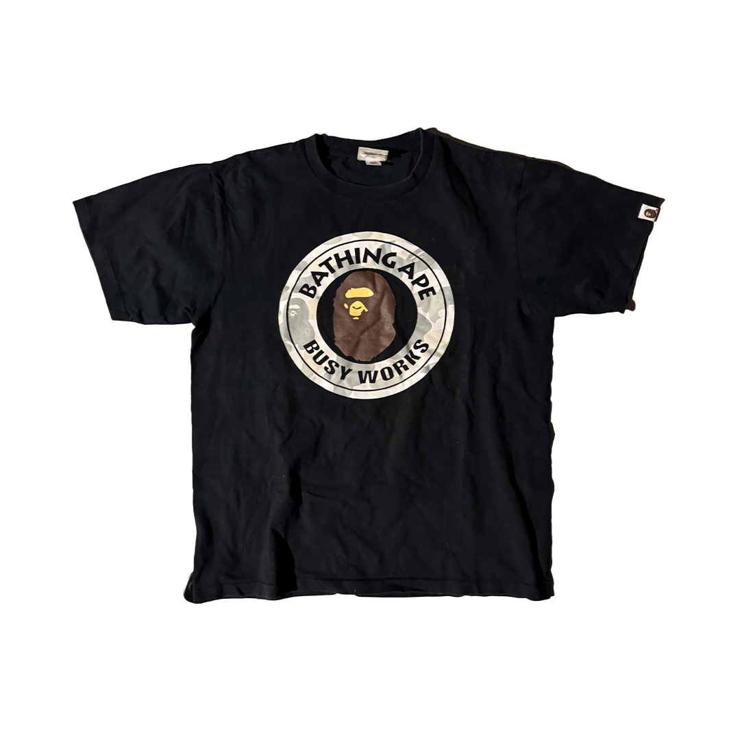 BAPE Busy Work Black Tee (M)