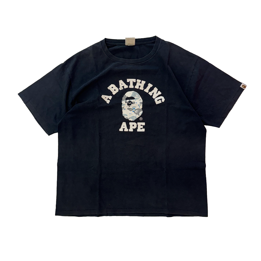 BAPE College Glow in The Dark Camo Black Tee (XXL)