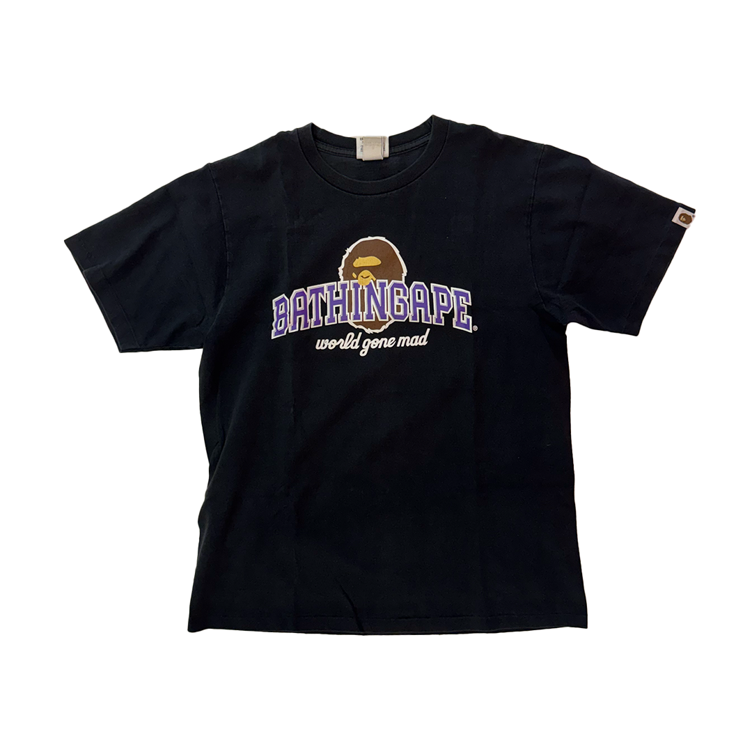 BAPE University College Black Tee (M)