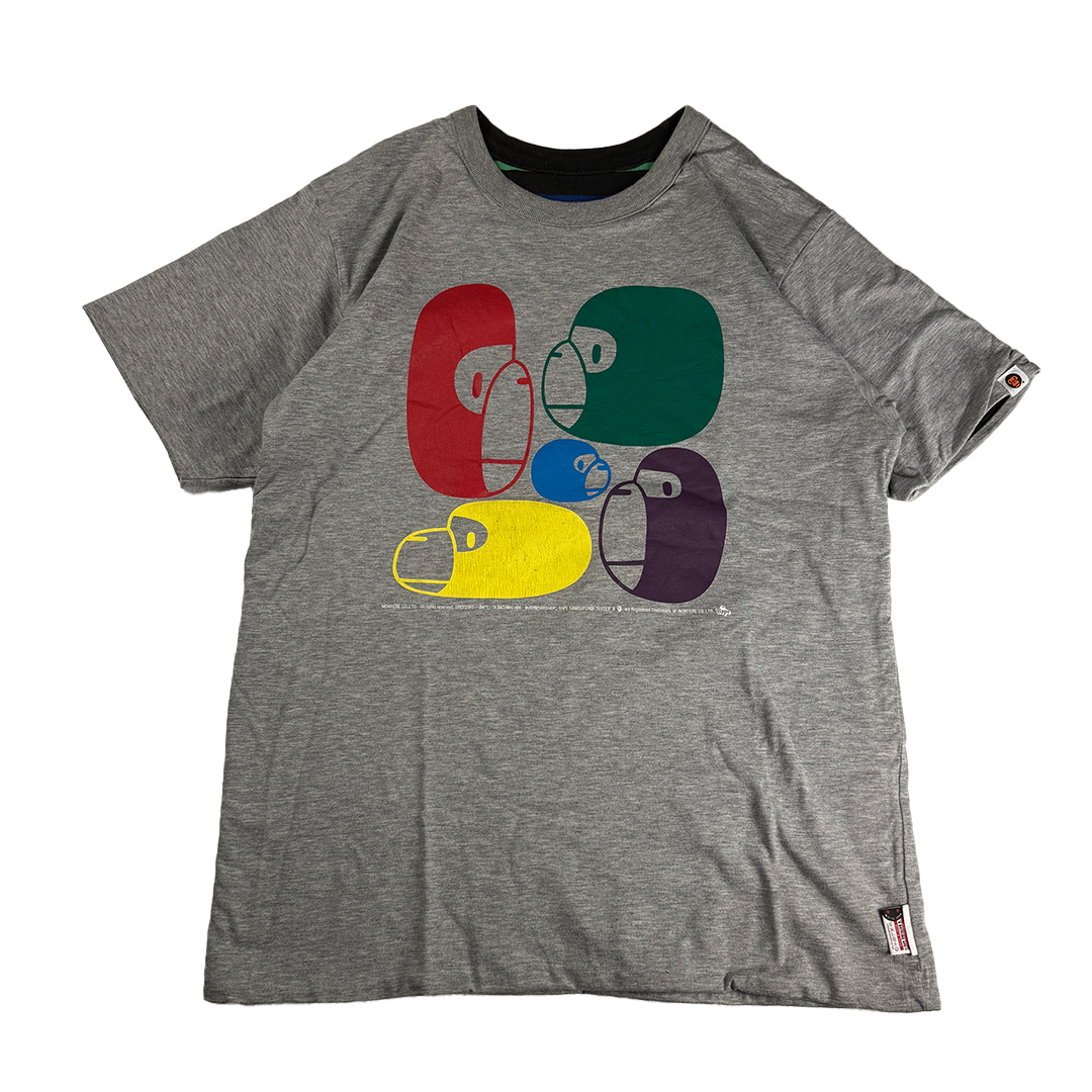 BAPE Baby Milo Reversible Vintage Grey / Lined Tee (S)