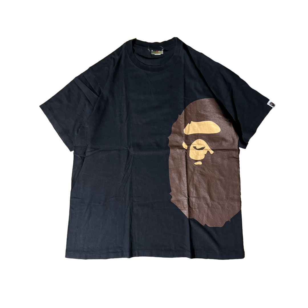 BAPE Big Head Side Print Black Tee (XL)