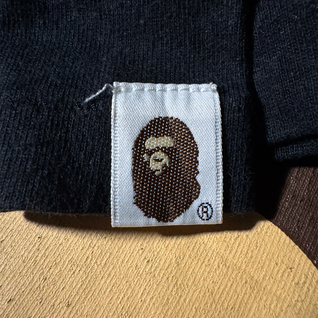 BAPE Big Head Side Print Black Tee (XL)