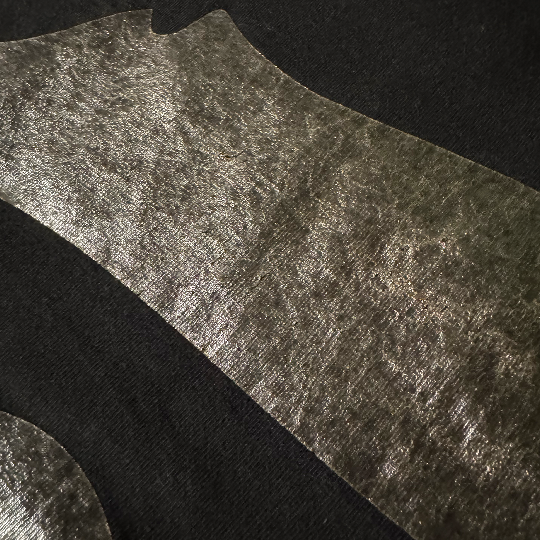 BAPE Silver Ape Face Black Tee (L)