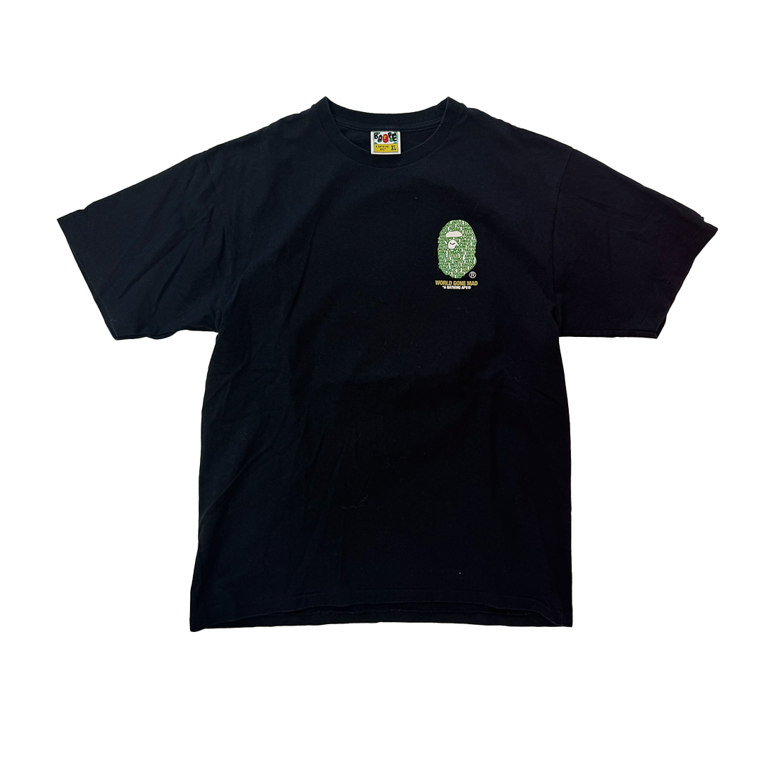 BAPE Tokyo Exclusive Big Head Black Tee (L)