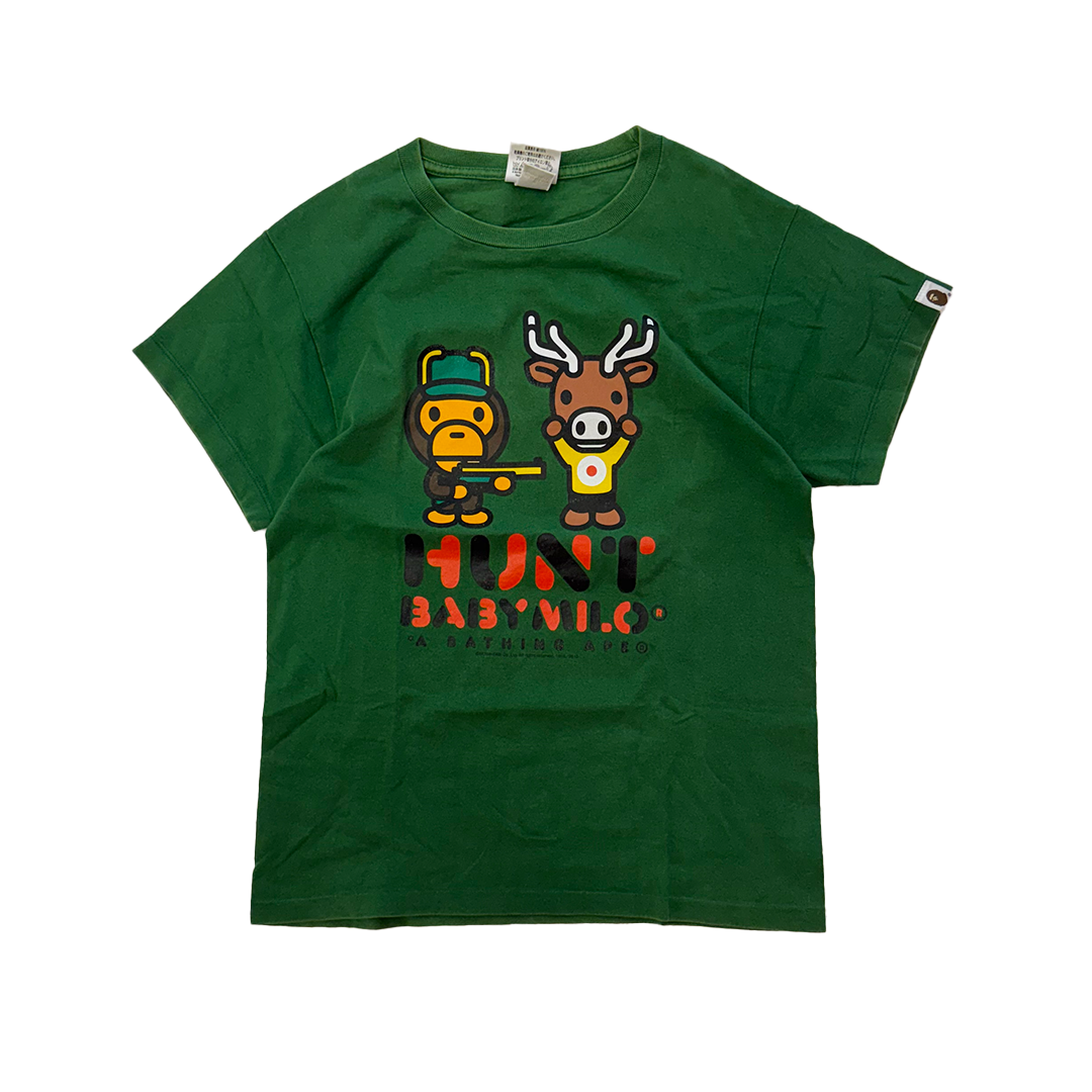 BAPE Baby Milo Hunt Green Tee (S)