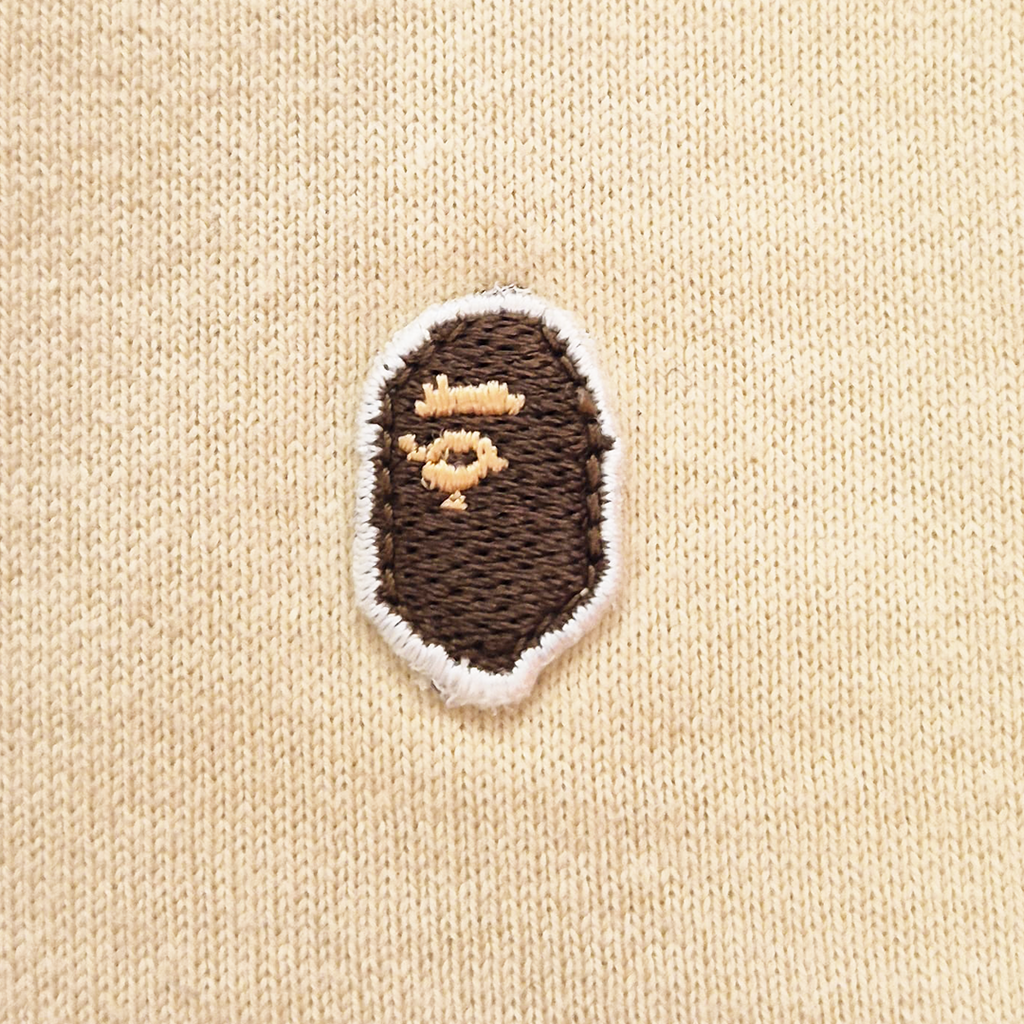 BAPE 90s Turtleneck Vintage Beige Sweater (M)