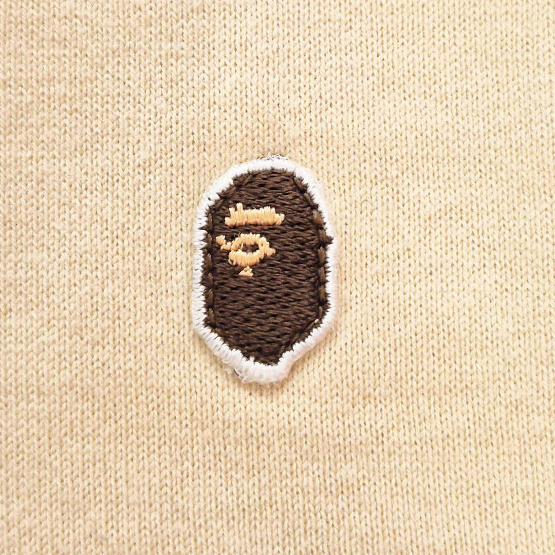 BAPE 90s Turtleneck Vintage Beige Sweater (M)