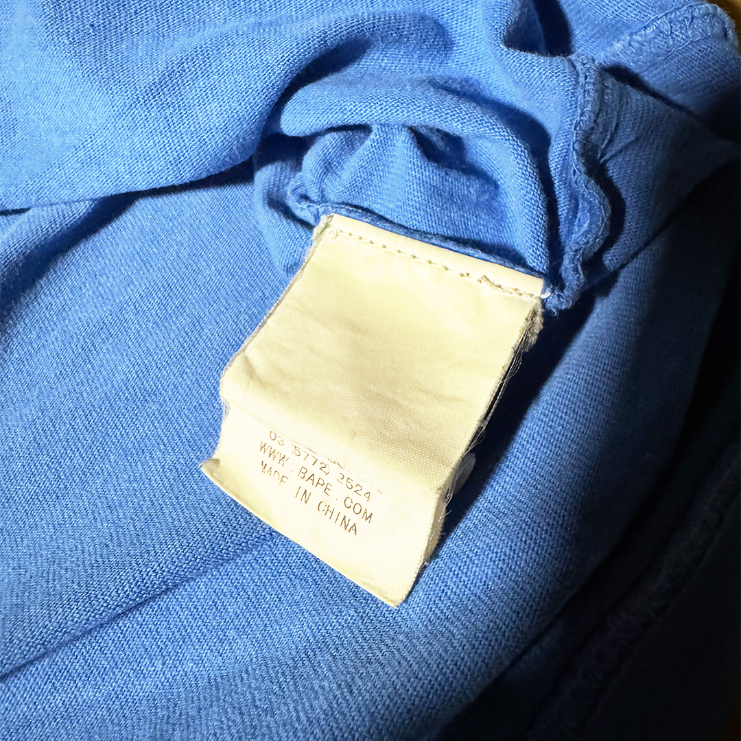 BAPE Spellout Gradient Blue Tee (M)