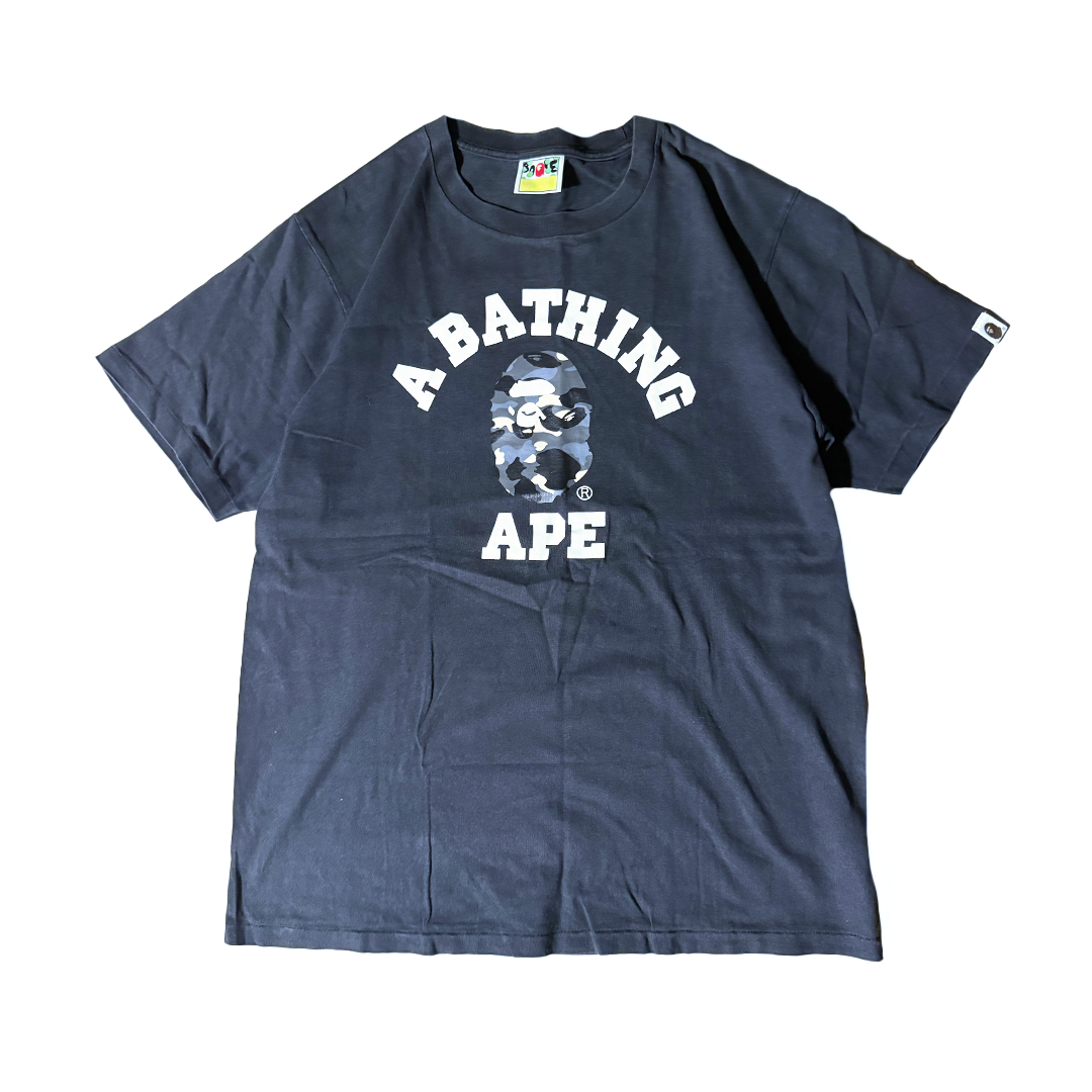 BAPE Camo College Glow In The Dark Black Tee (M)