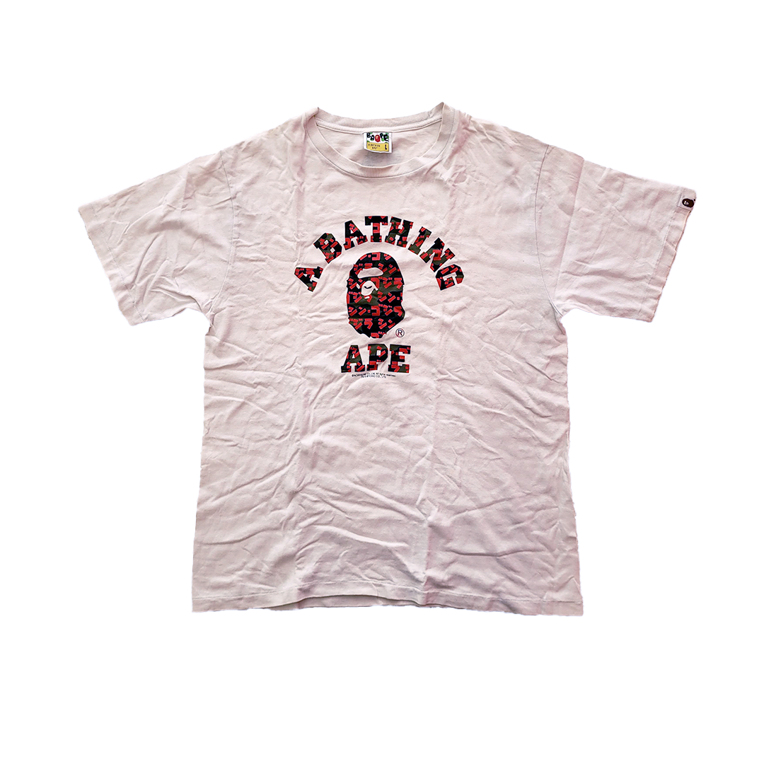 BAPE x Godzilla Camo College White Tee (L)