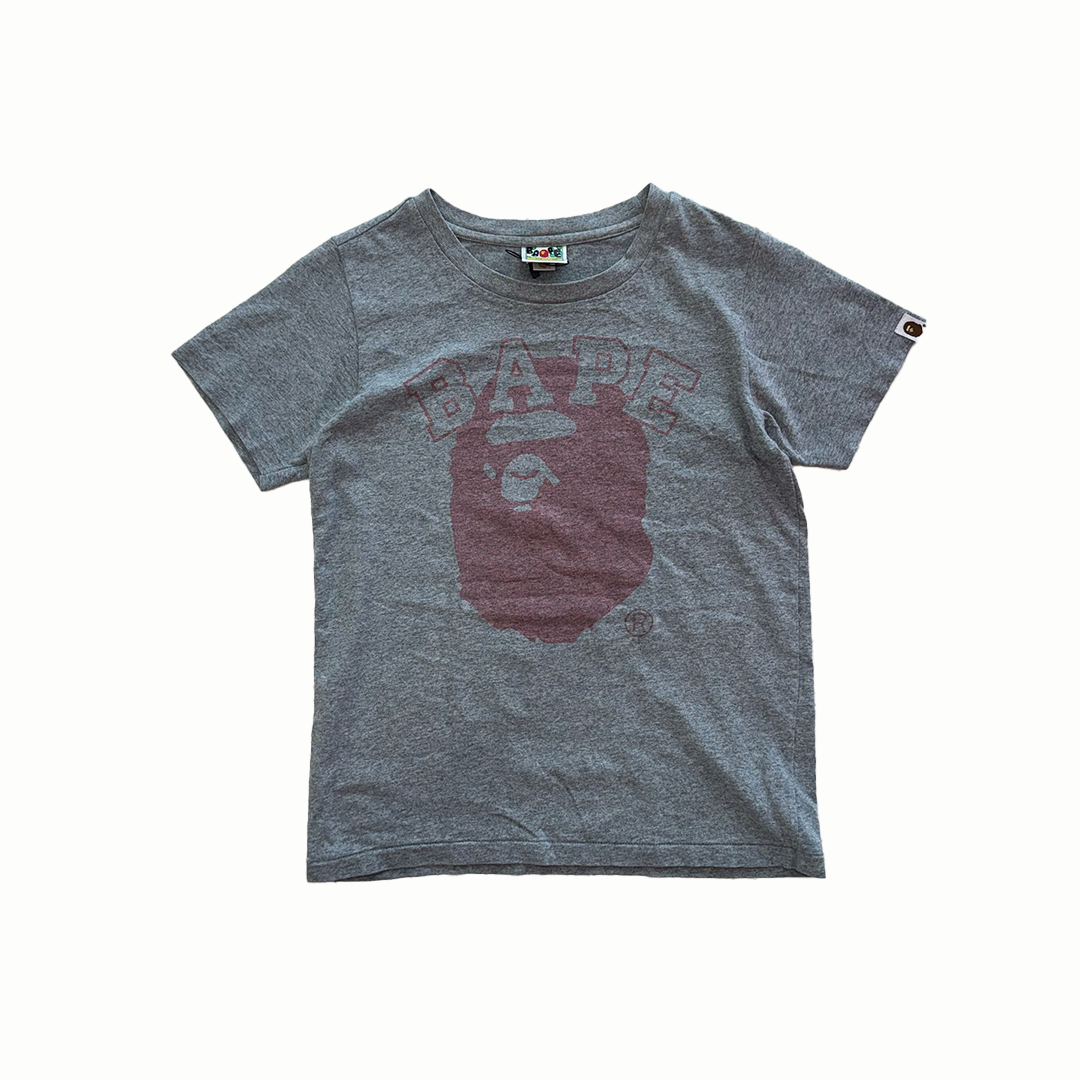BAPE Big Head Grey Tee (Ladies XS)
