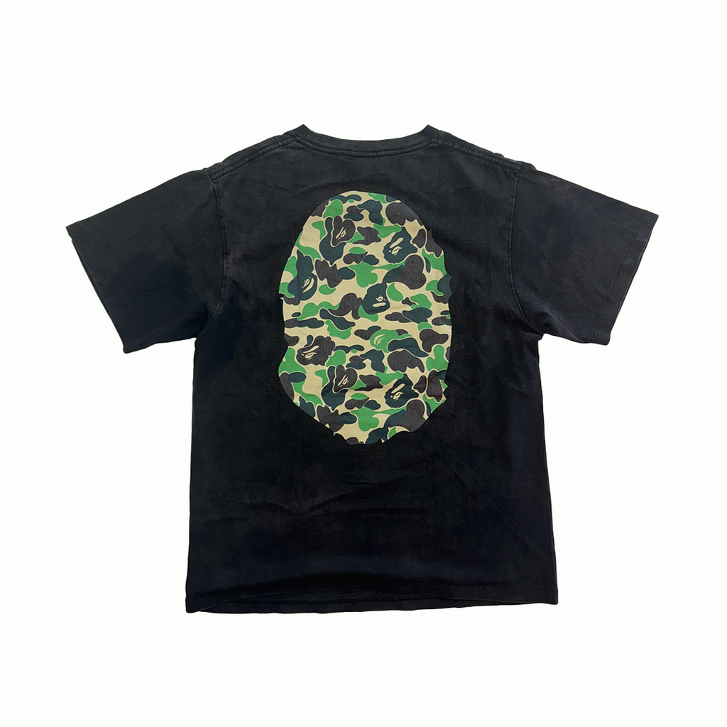 BAPE Big Head Camo Black Tee (M)